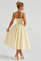 Plaid Bustier Dress - Belle Marrie